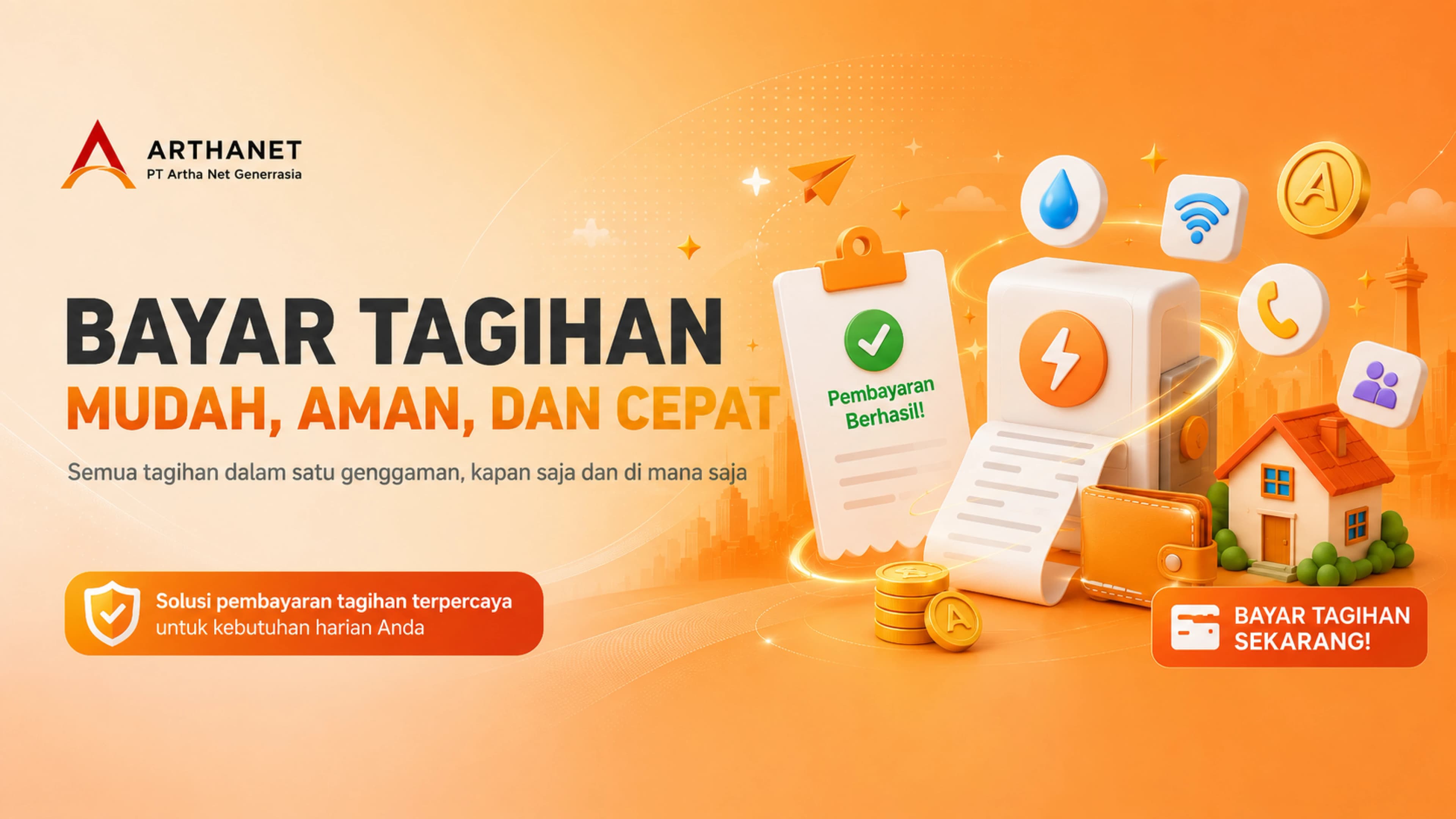 Arthanet menyediakan berbagai kebutuhan digital